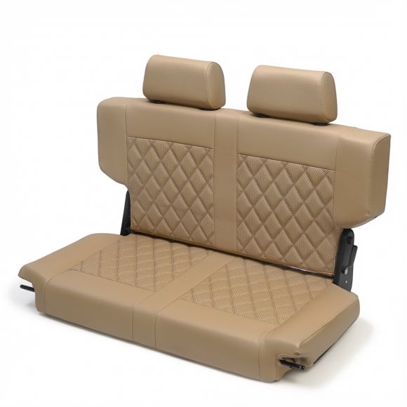 Caballo Fold & Tumble Rear Bench Seat | Cashew Diamond | 66-77 Ford Bronco